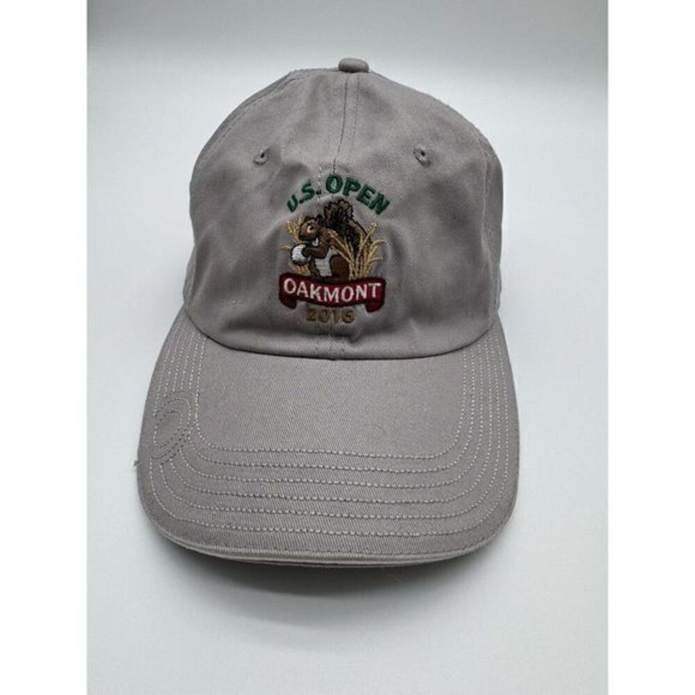 US OPEN OAKMONT 2016 SQUIRREL ADJUSTABLE‎ STRAPBACK BASEBALL HAT CAP GOLF USGA